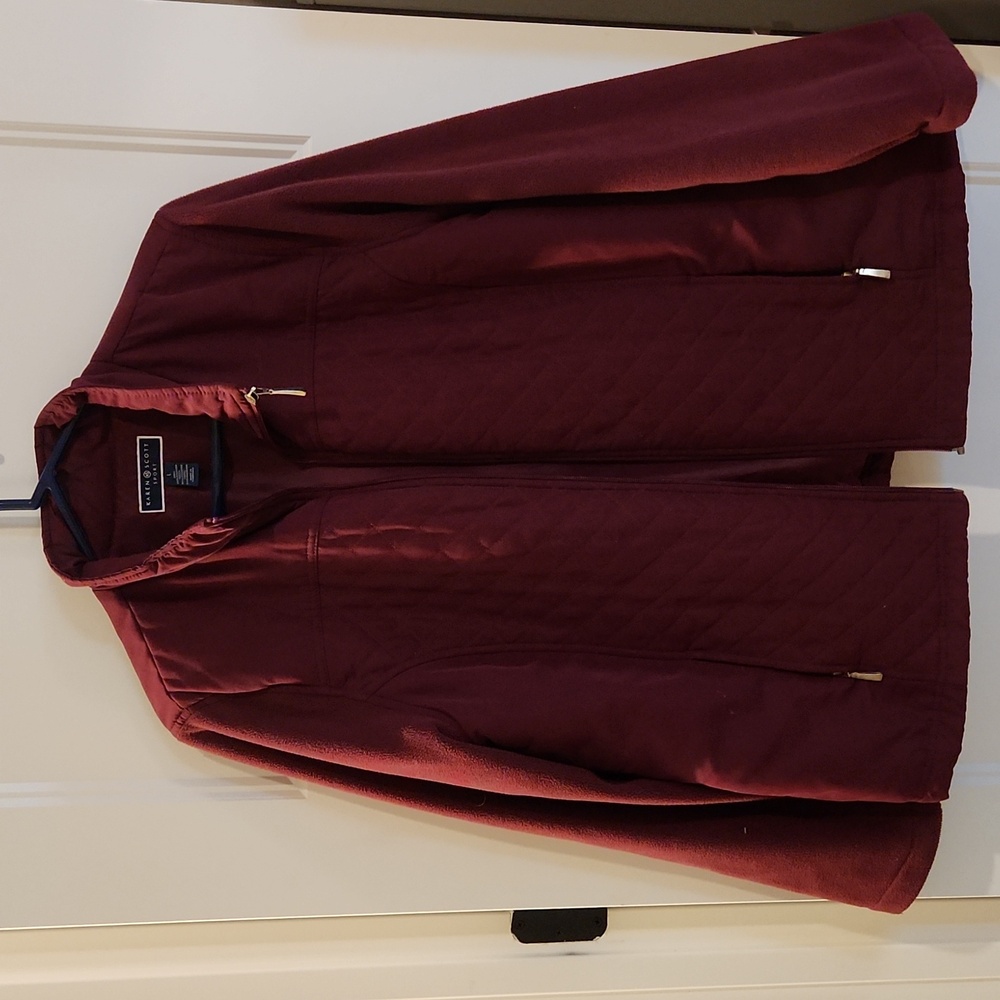 Karen Scott Sport Large Maroon Jacket